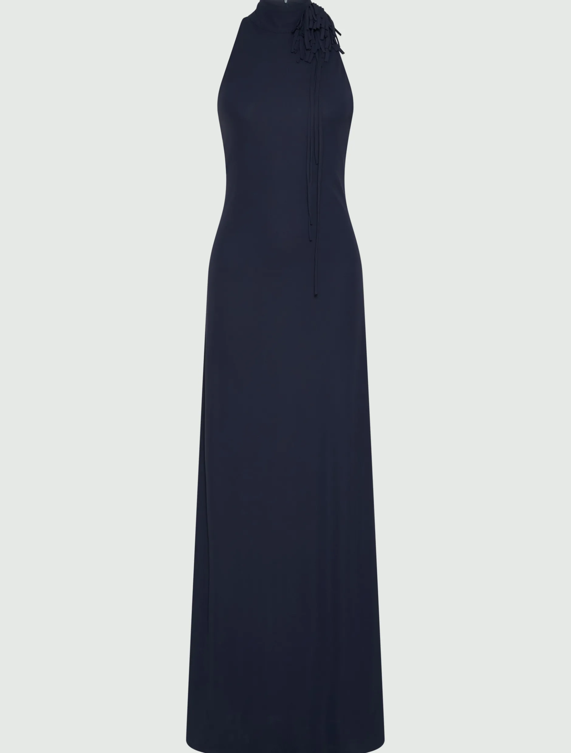 Abito aderente con spilla a fiore - BLU