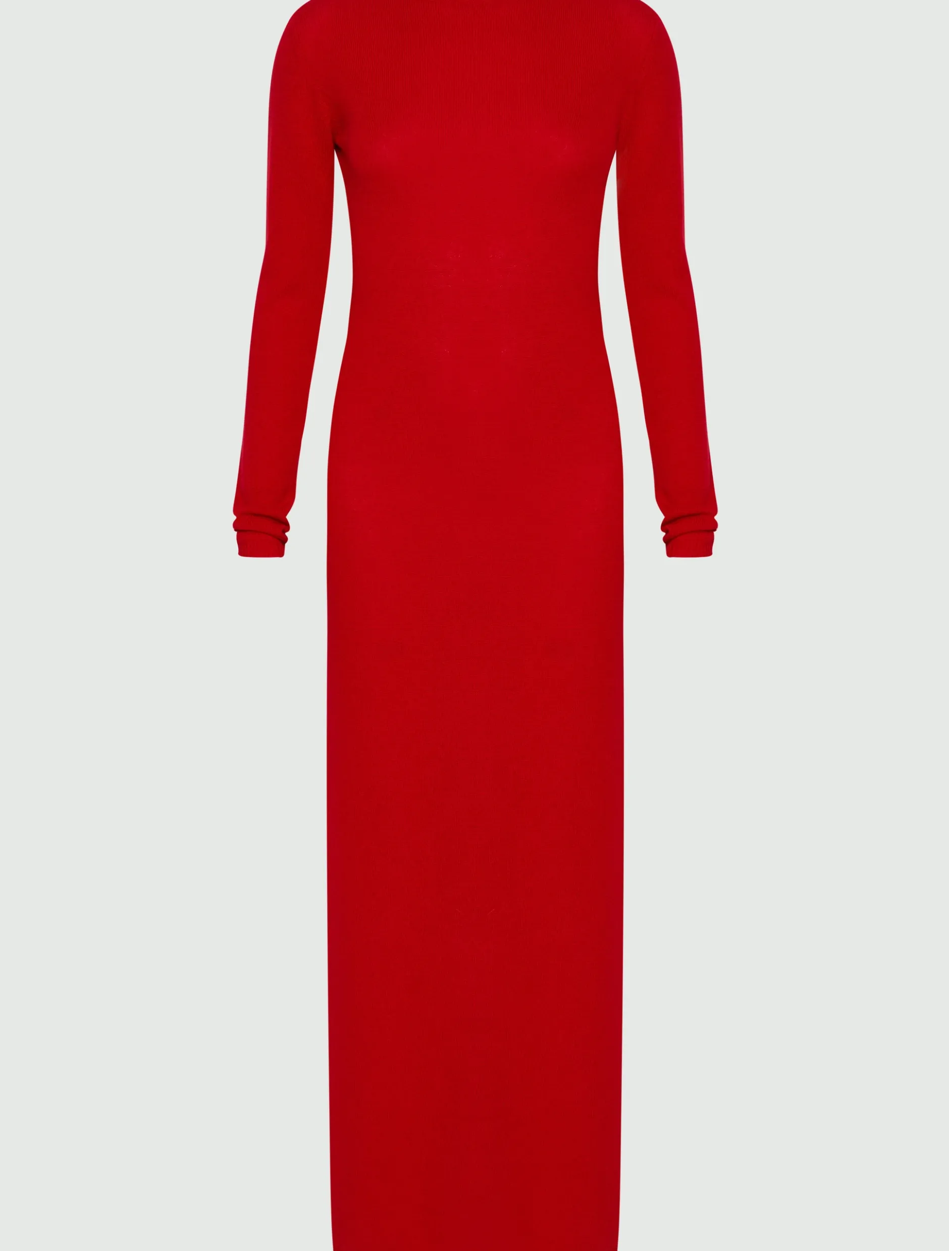 Abito aderente in cashmere - ROSSO