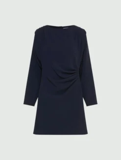Abito con arriccio in cady - BLU
