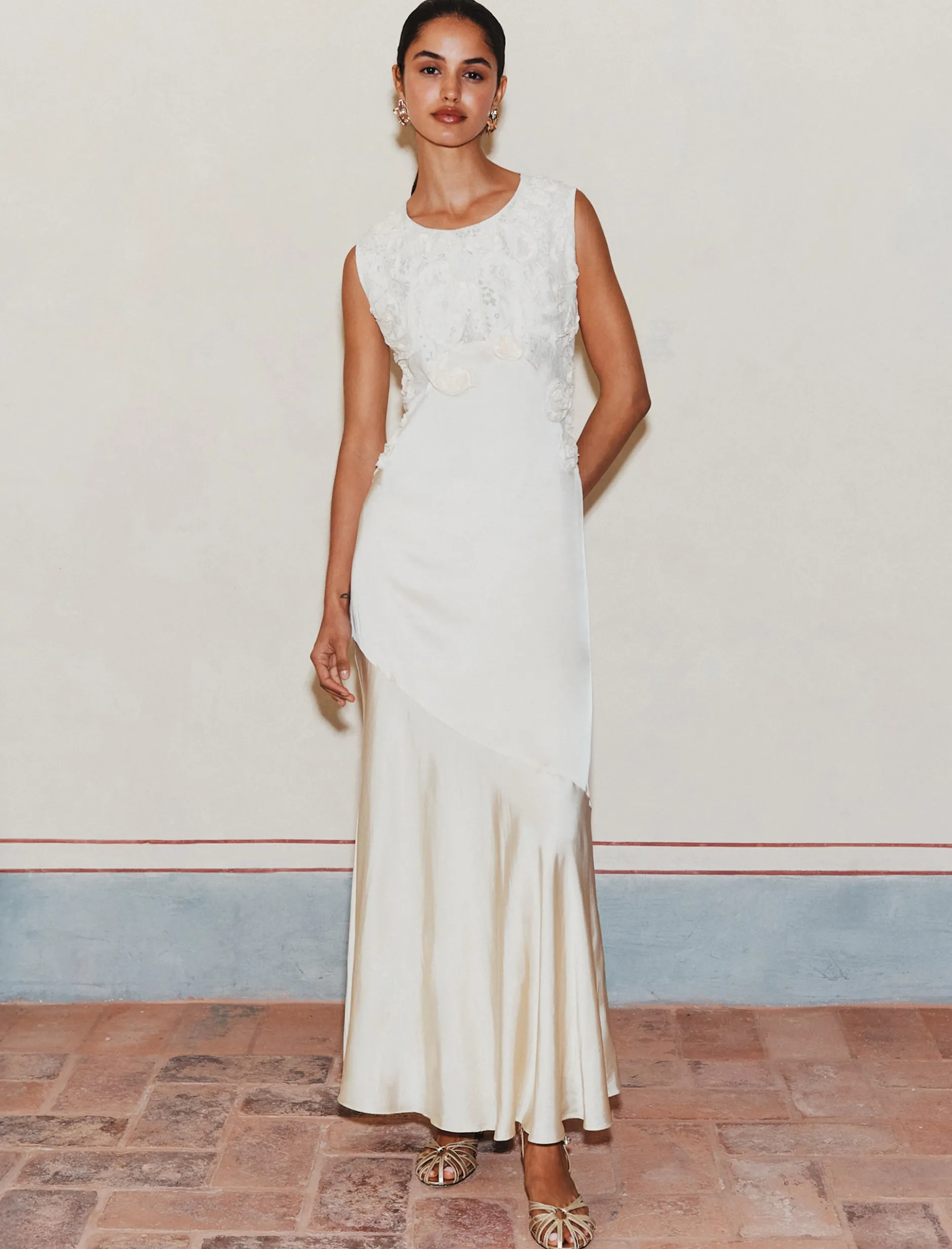 Abito con ricamo Cornely - BIANCO LANA