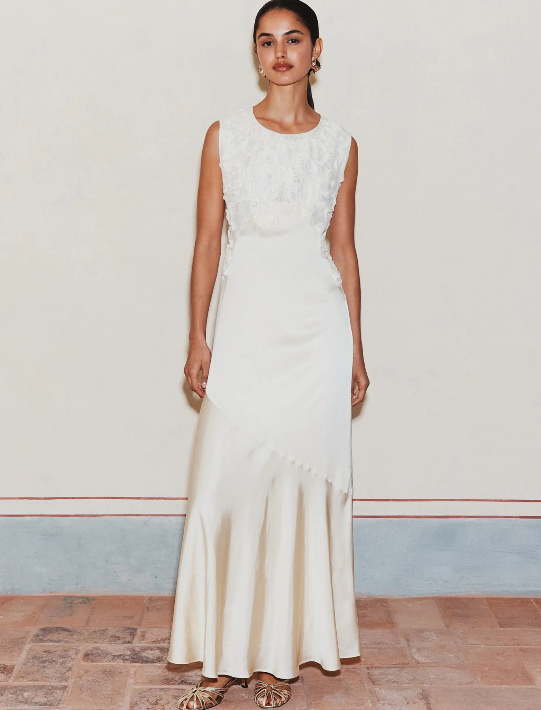 Abito con ricamo Cornely - BIANCO LANA