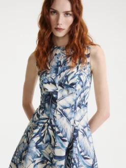 Abito corto fit and flare - Azzurro