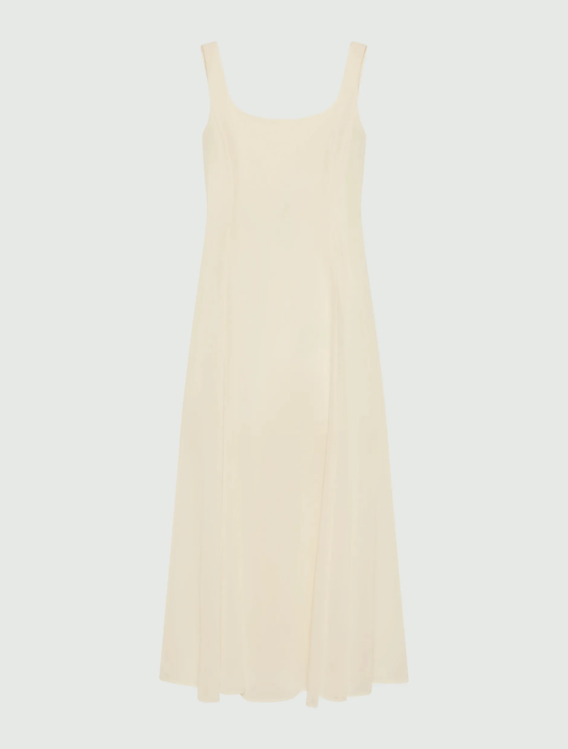 Abito fit and flare in georgette - BIANCO LANA