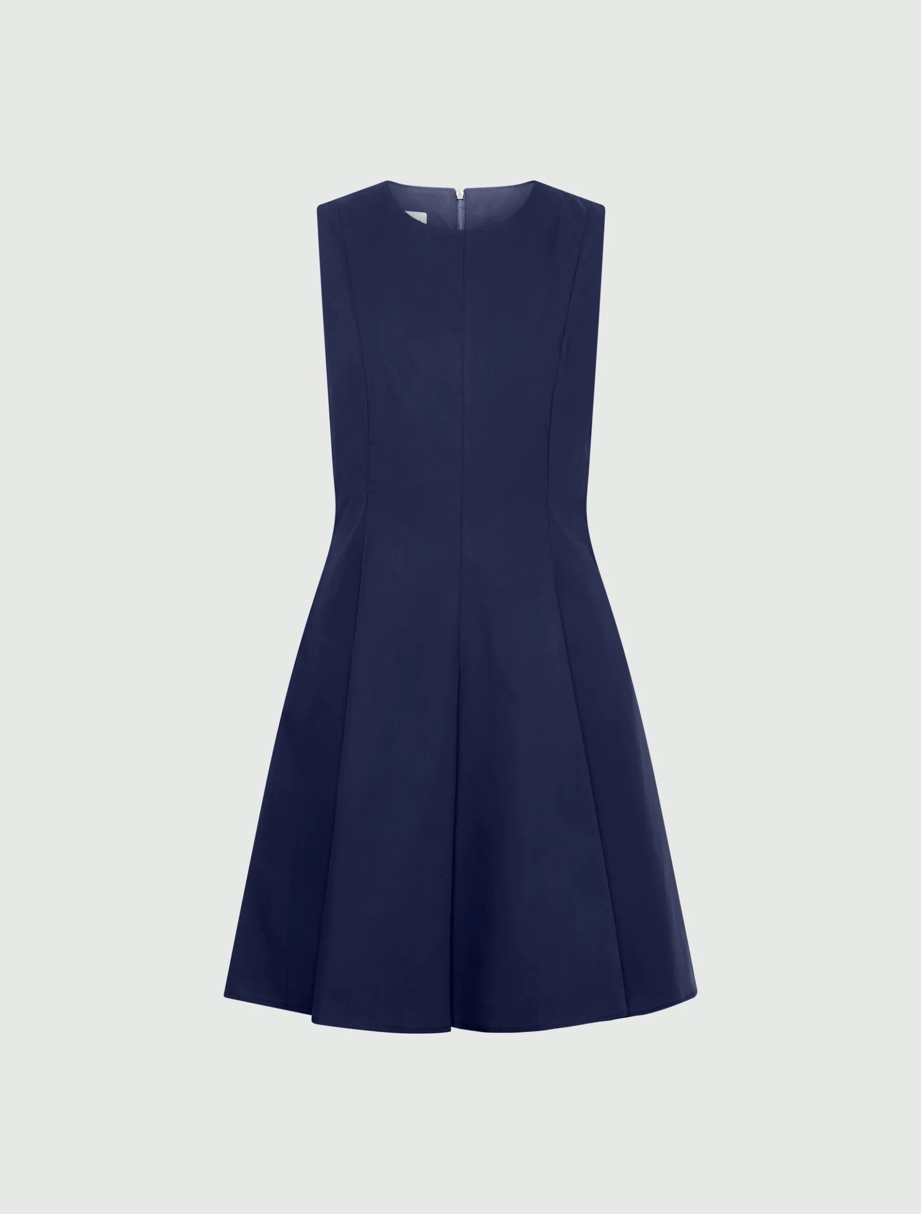 Abito fit and flare in popeline - BLU