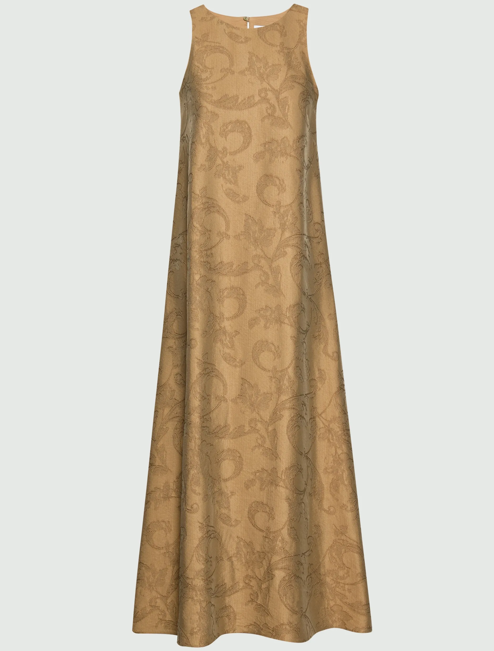 Abito fluido in jacquard - BEIGE