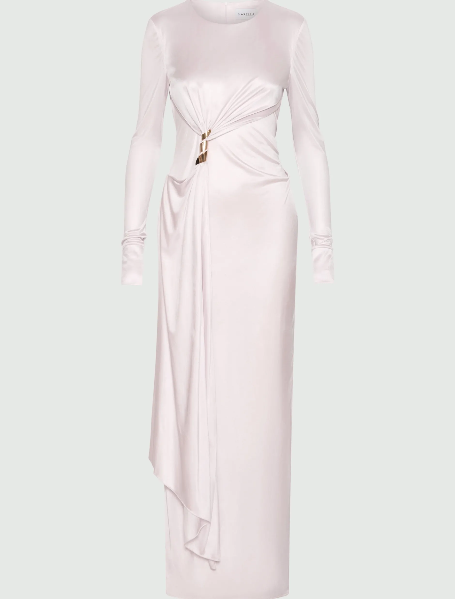Abito in jersey con drappeggio - ROSA