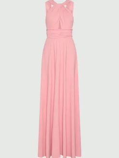 Abito in jersey con incrocio - ROSA INTENSO
