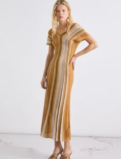Abito in jersey con lurex - ZAFFERANO