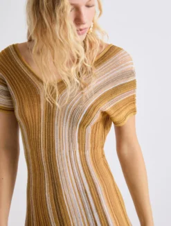 Abito in jersey con lurex - ZAFFERANO
