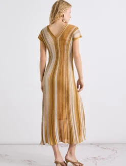 Abito in jersey con lurex - ZAFFERANO