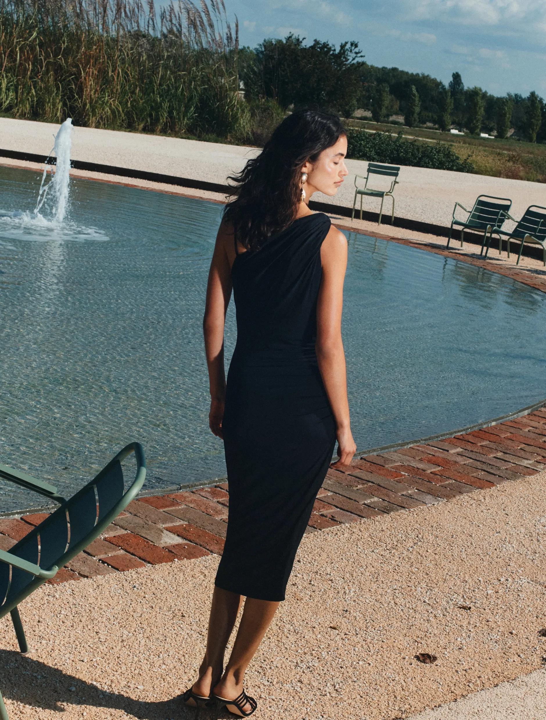 Abito in jersey stretch - NERO