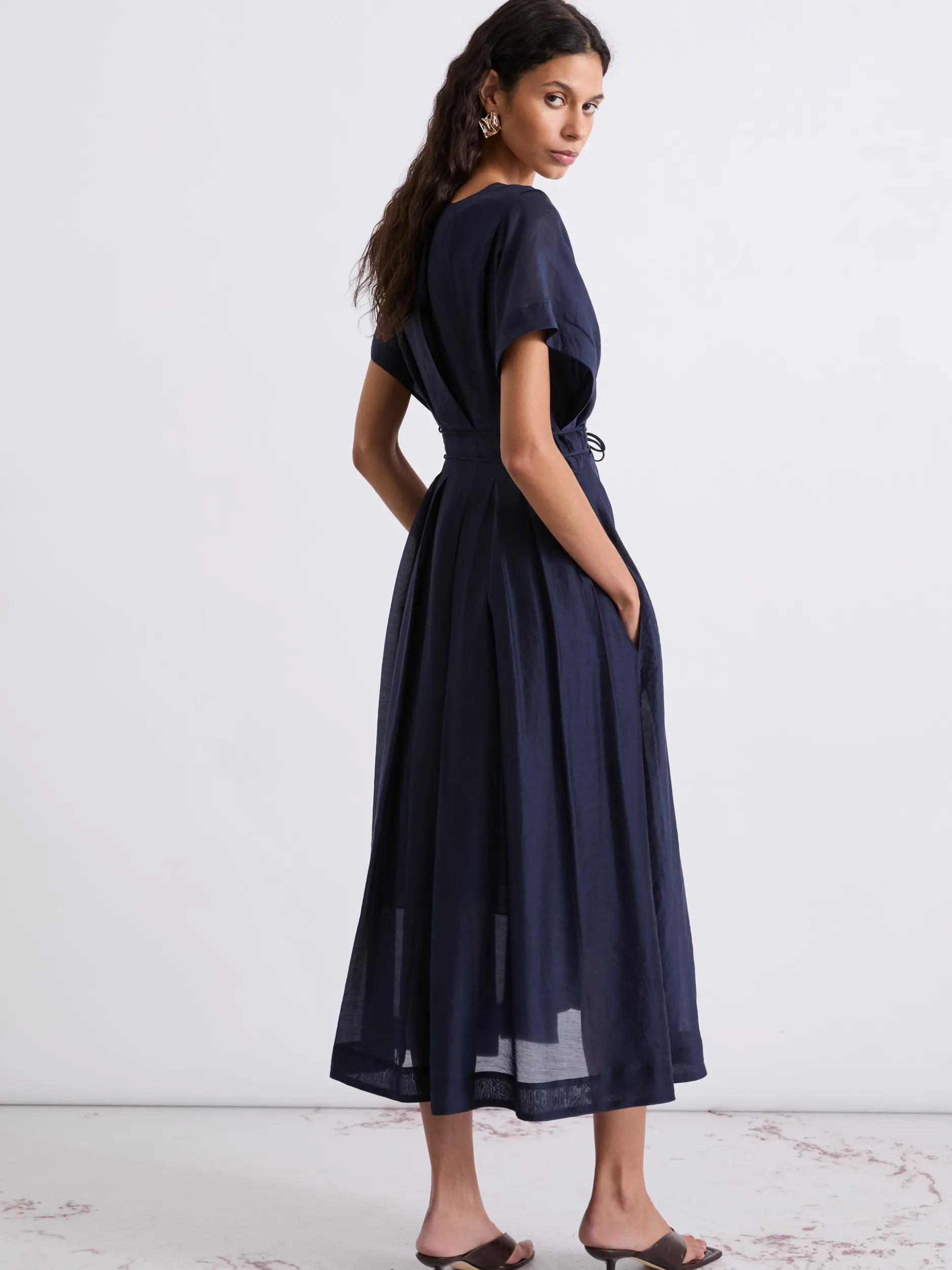 Abito in organza - BLU NOTTE
