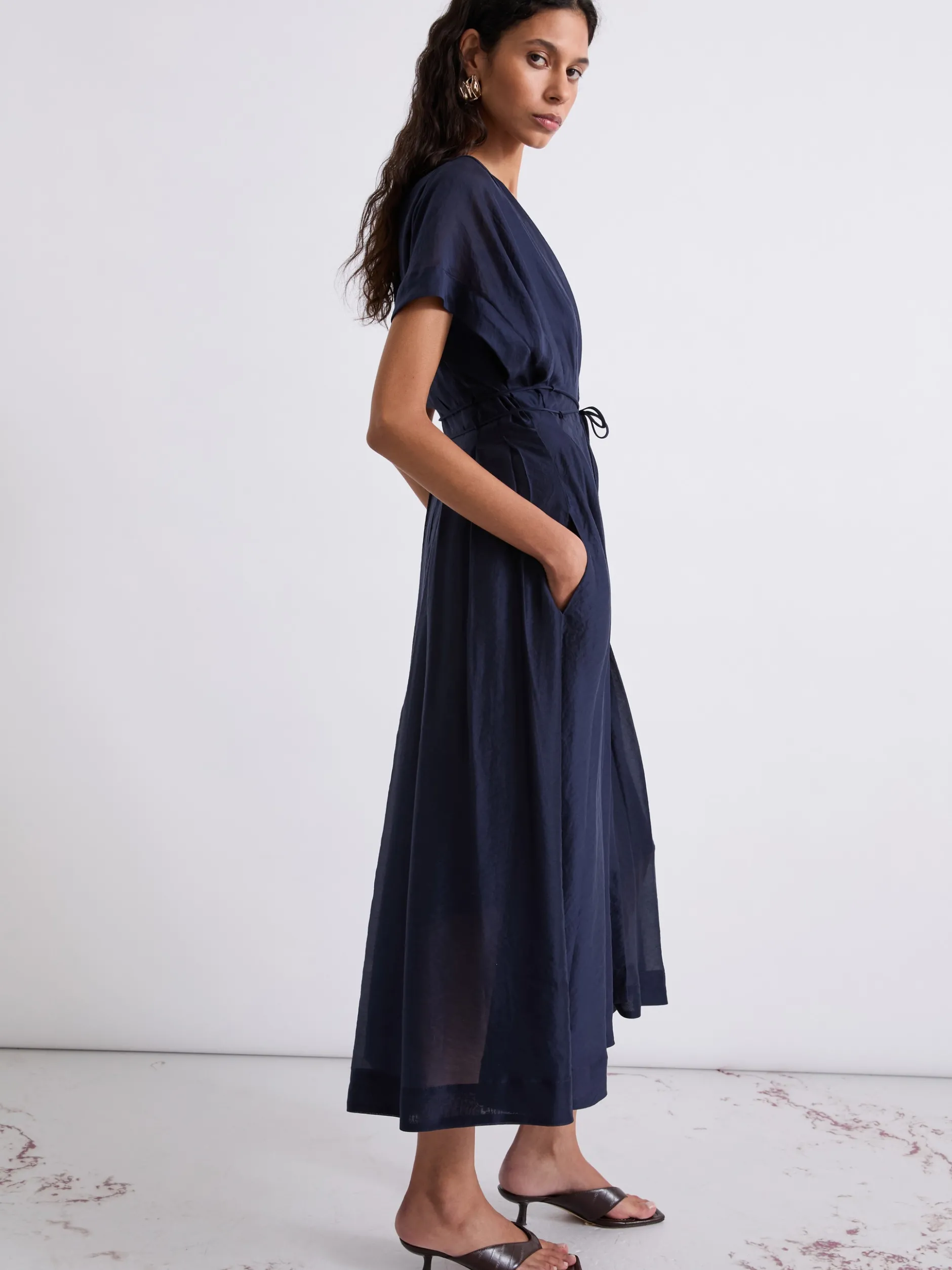 Abito in organza - BLU NOTTE