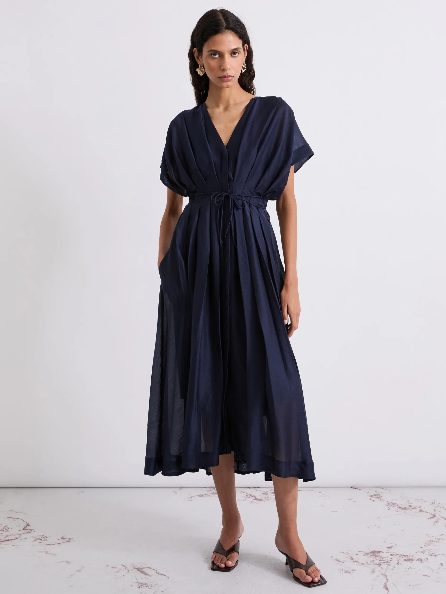 Abito in organza - BLU NOTTE