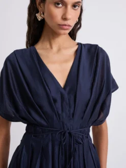 Abito in organza - BLU NOTTE