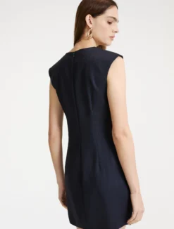 Abito in saglia effetto resca - NAVY