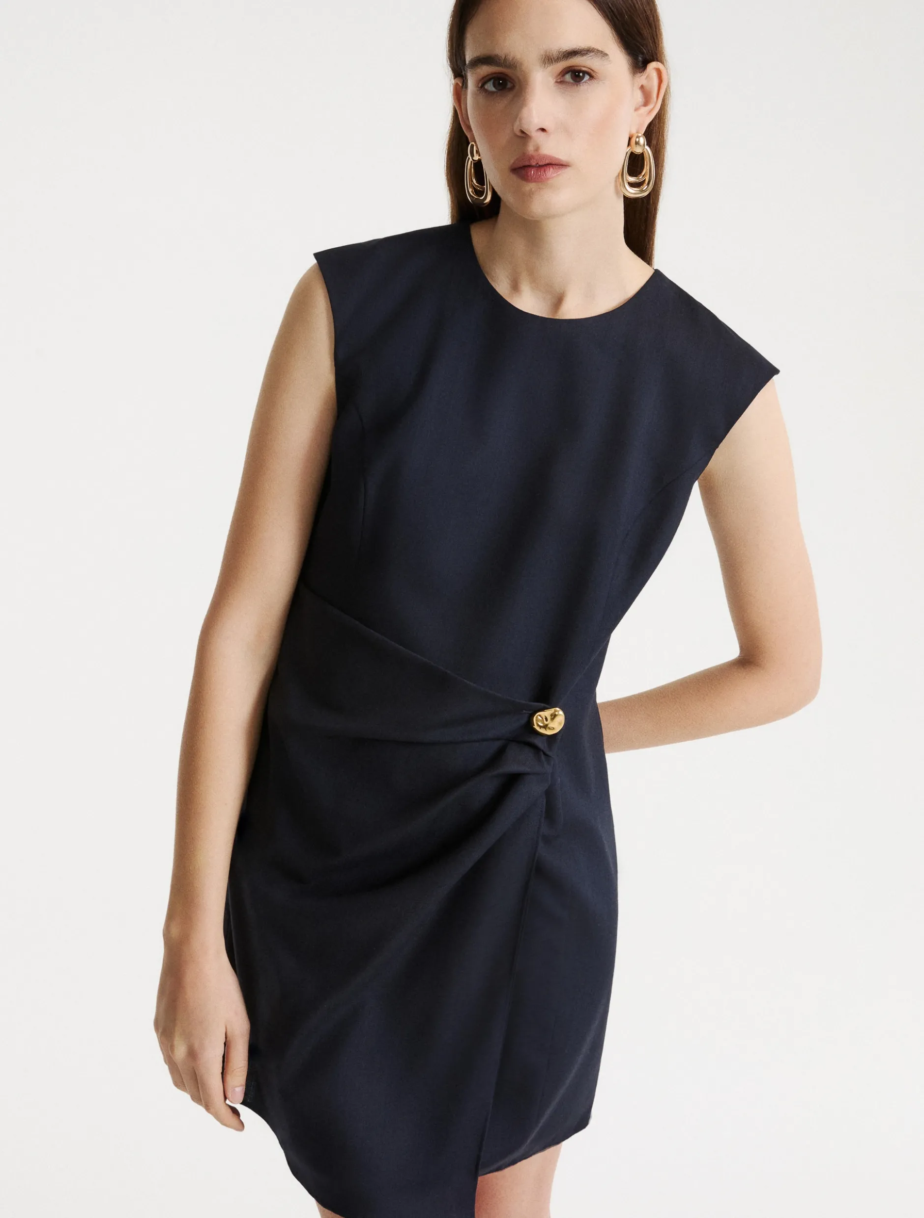 Abito in saglia effetto resca - NAVY