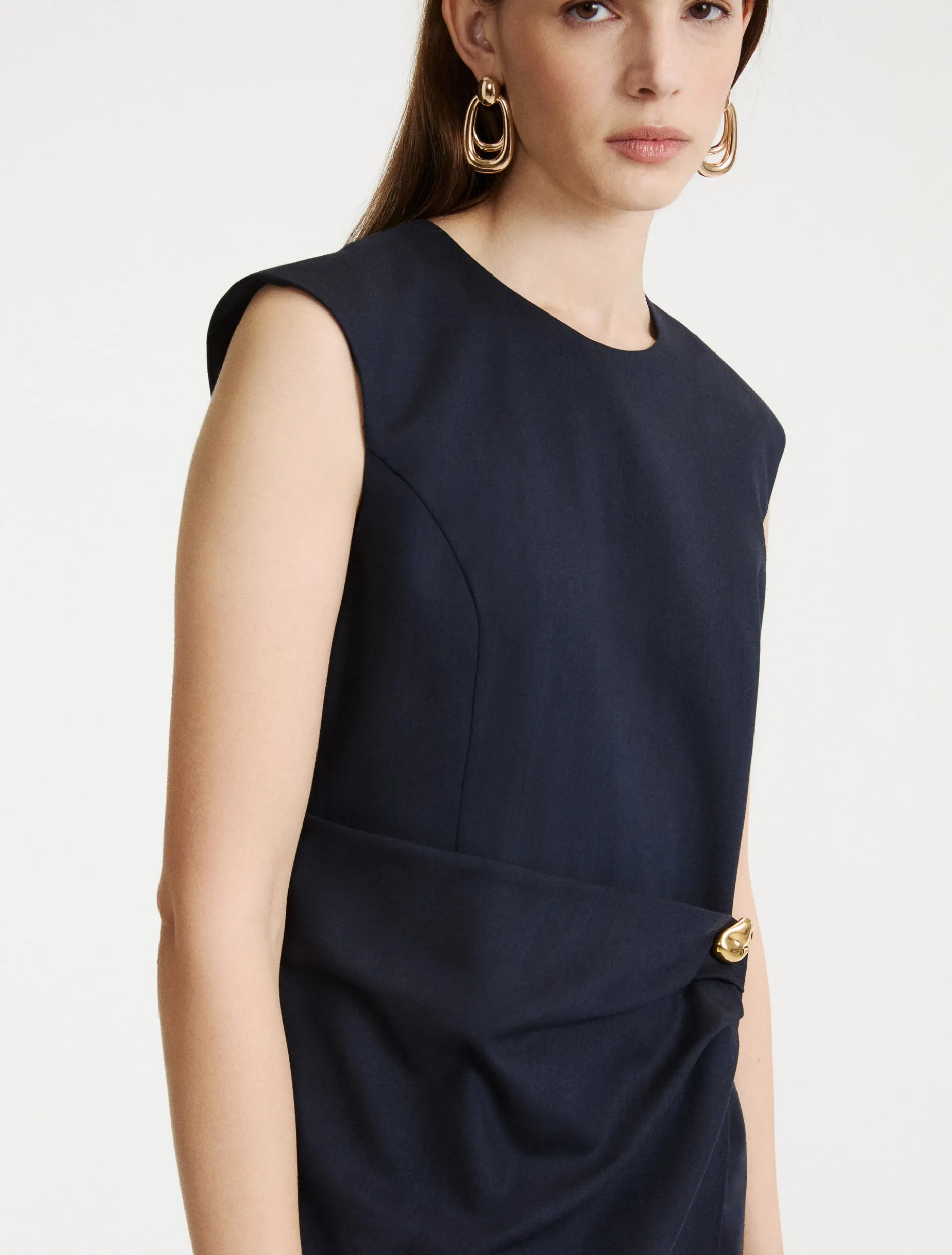Abito in saglia effetto resca - NAVY
