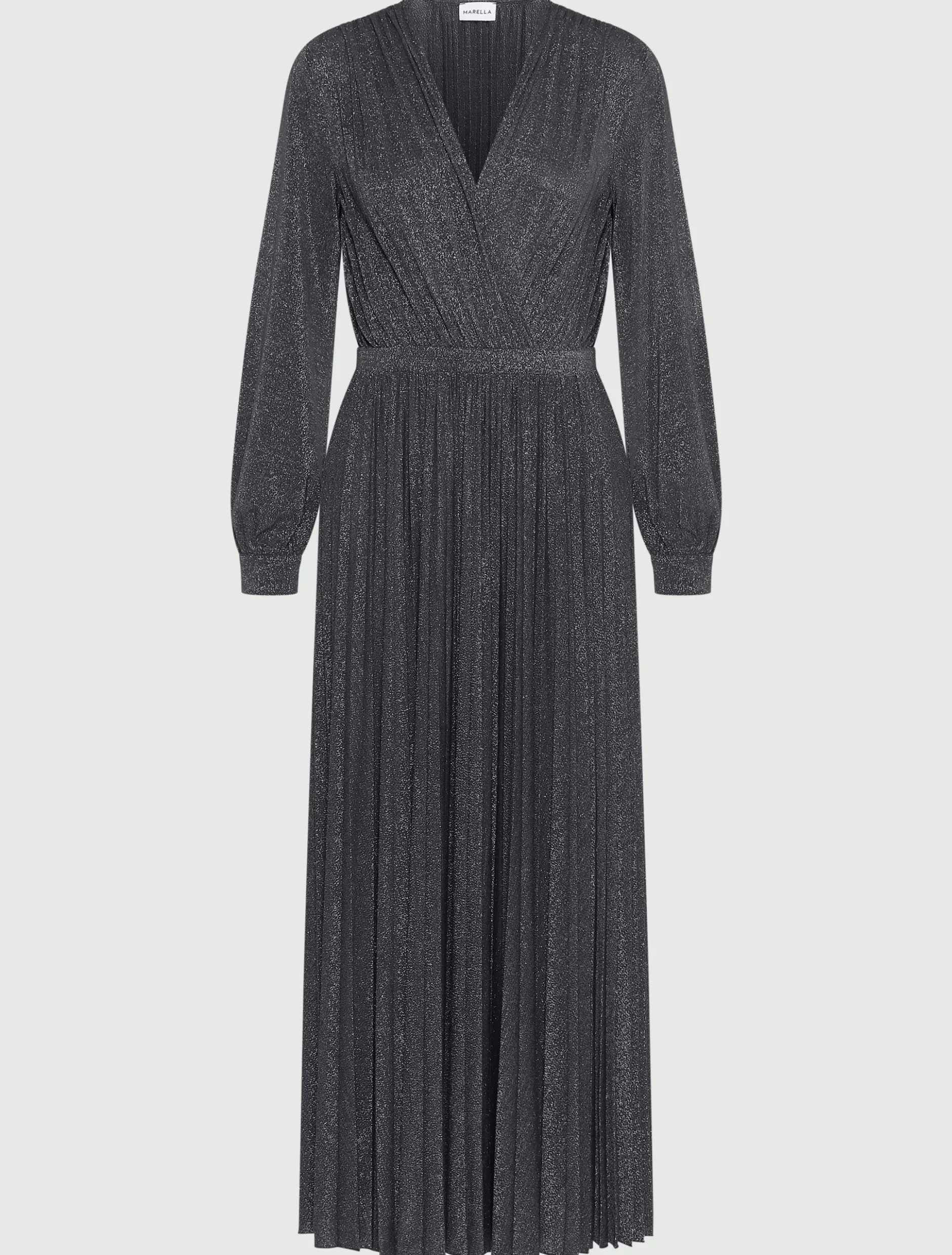 Abito plissettato in jersey lurex - BLU NOTTE