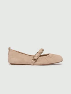 Ballerina in pelle scamosciata con catena - NUDO