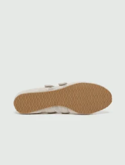 Ballerina in rete e suede - BIANCO SPORCO