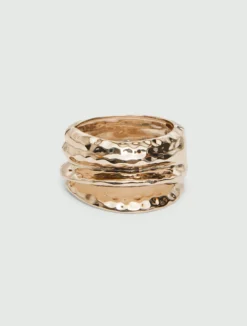 Bangle in metallo martellato - ORO