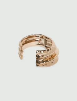 Bangle in metallo martellato - ORO