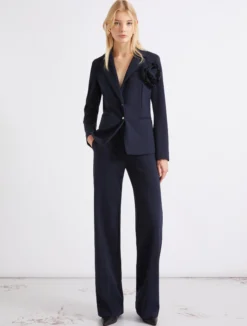 Blazer aderente in jersey - BLU