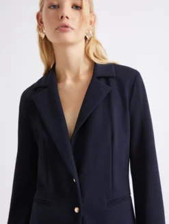Blazer aderente in jersey - BLU