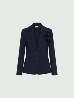 Blazer aderente in jersey - BLU