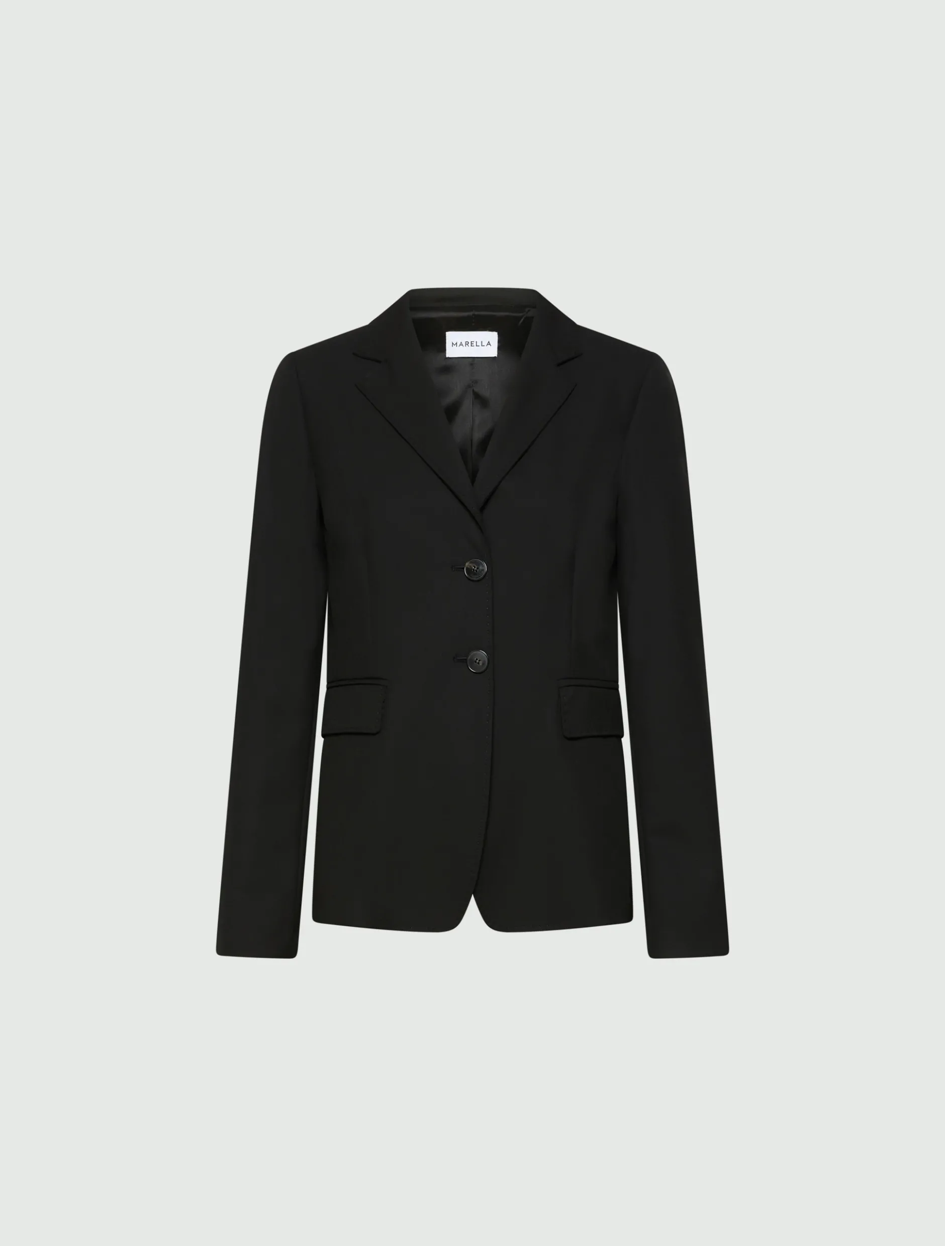 Blazer aderente in tela stretch - NERO