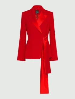 Blazer con fiocco - ROSSO