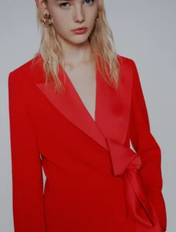 Blazer con fiocco - ROSSO