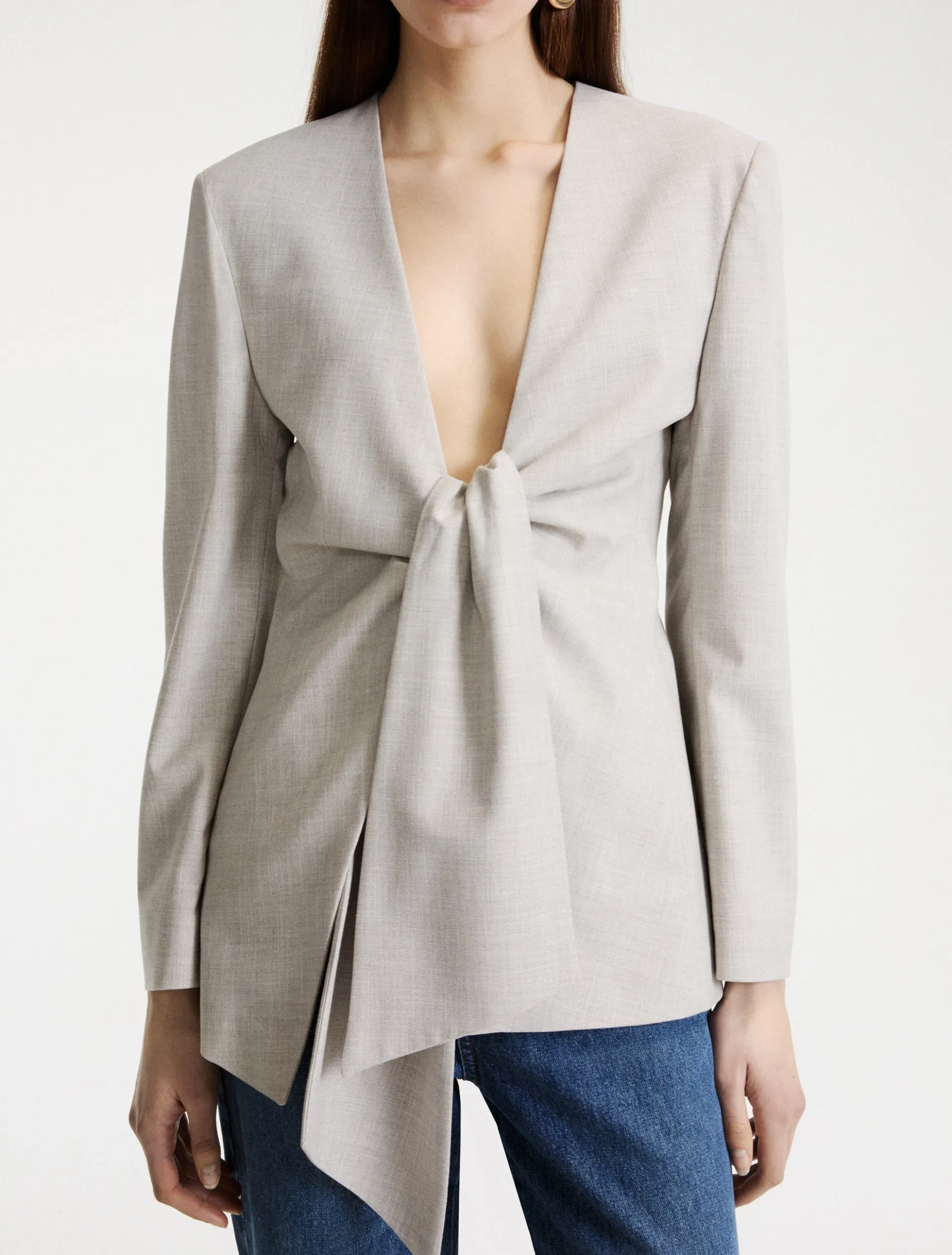Blazer con nodo - GRIGIO CHIARO