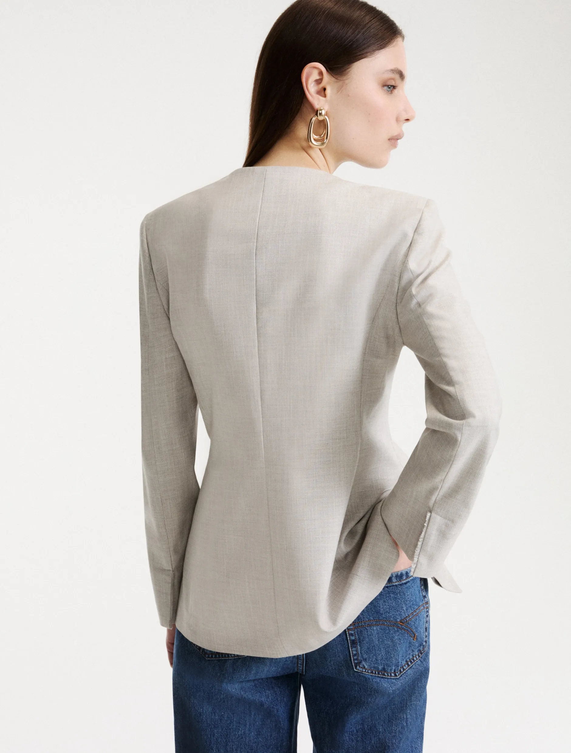 Blazer con nodo - GRIGIO CHIARO