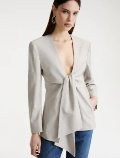 Blazer con nodo - GRIGIO CHIARO