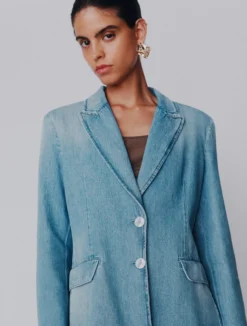 Blazer in denim chiaro - BLUE JEANS