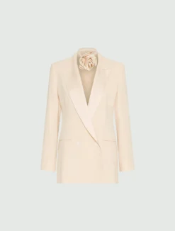 Blazer in envers satin con cintura - CIPRIA