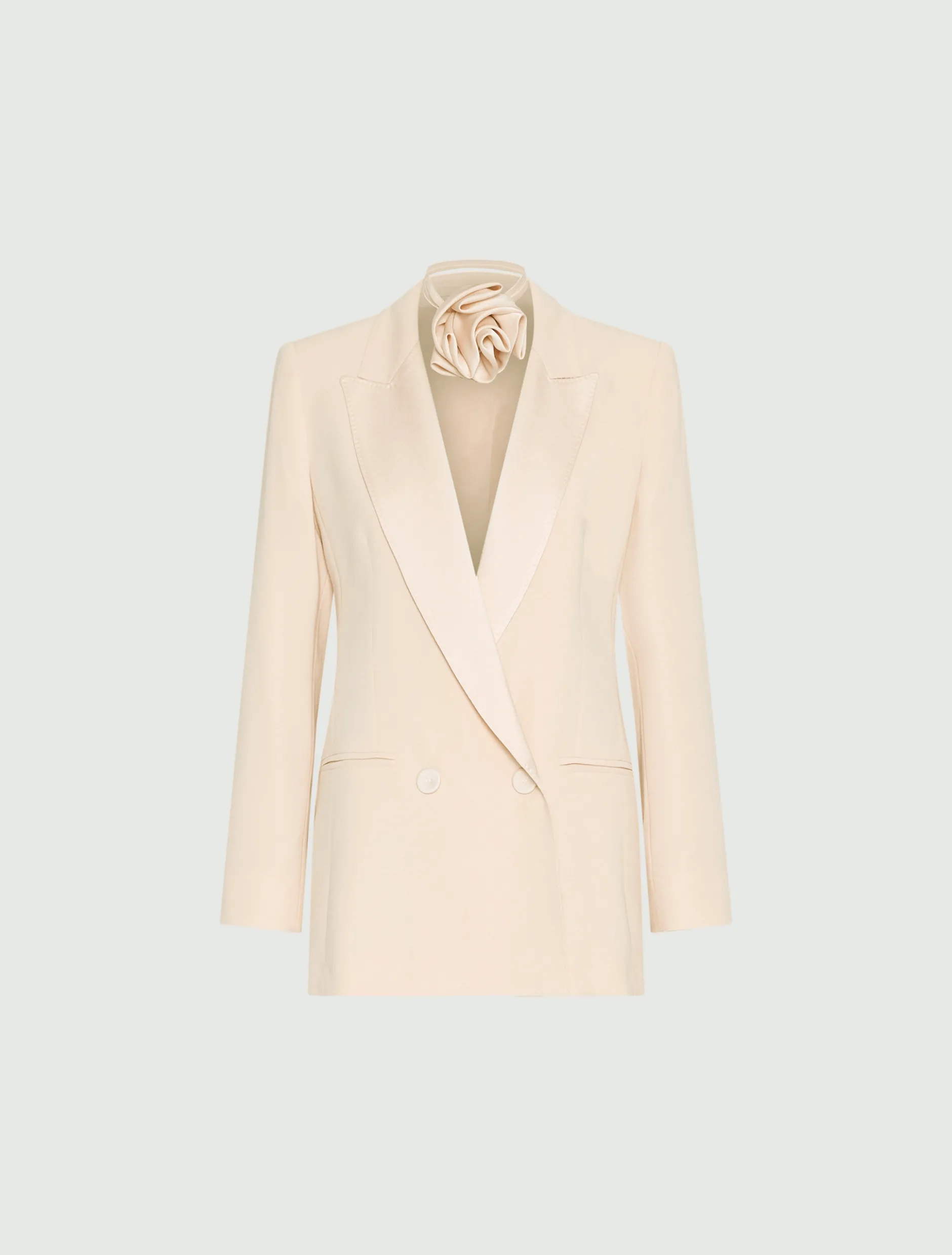 Blazer in envers satin con cintura - CIPRIA