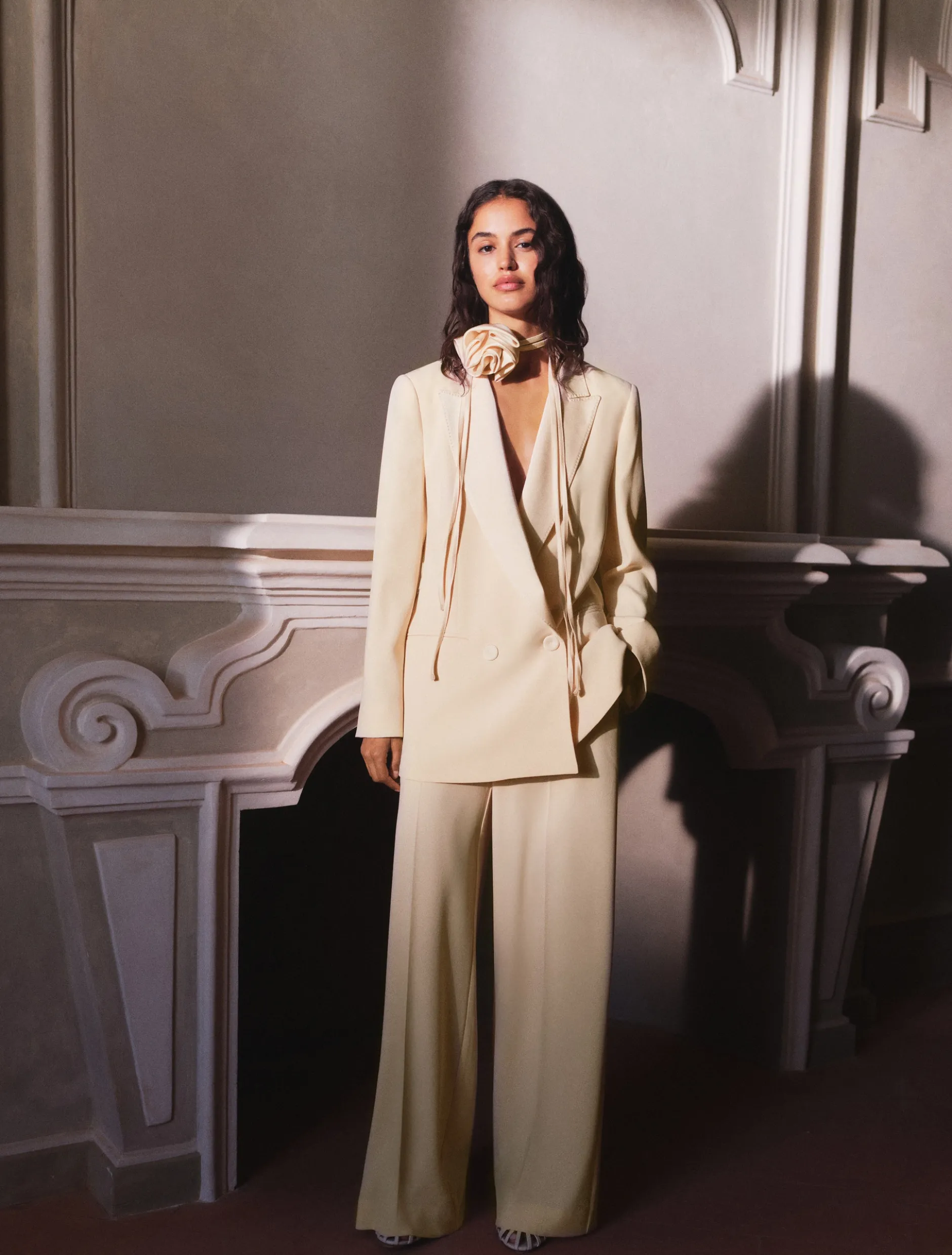 Blazer in envers satin con cintura - CIPRIA