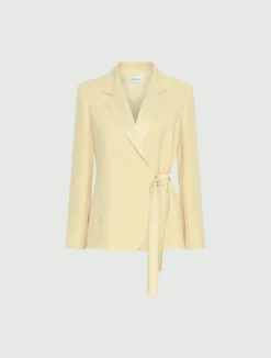 Blazer in envers satin - GIALLO