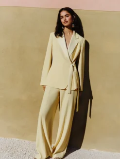 Blazer in envers satin - GIALLO