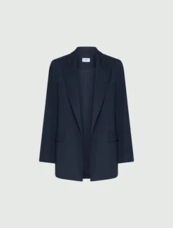 Blazer in gabardina di puro cotone - BLU