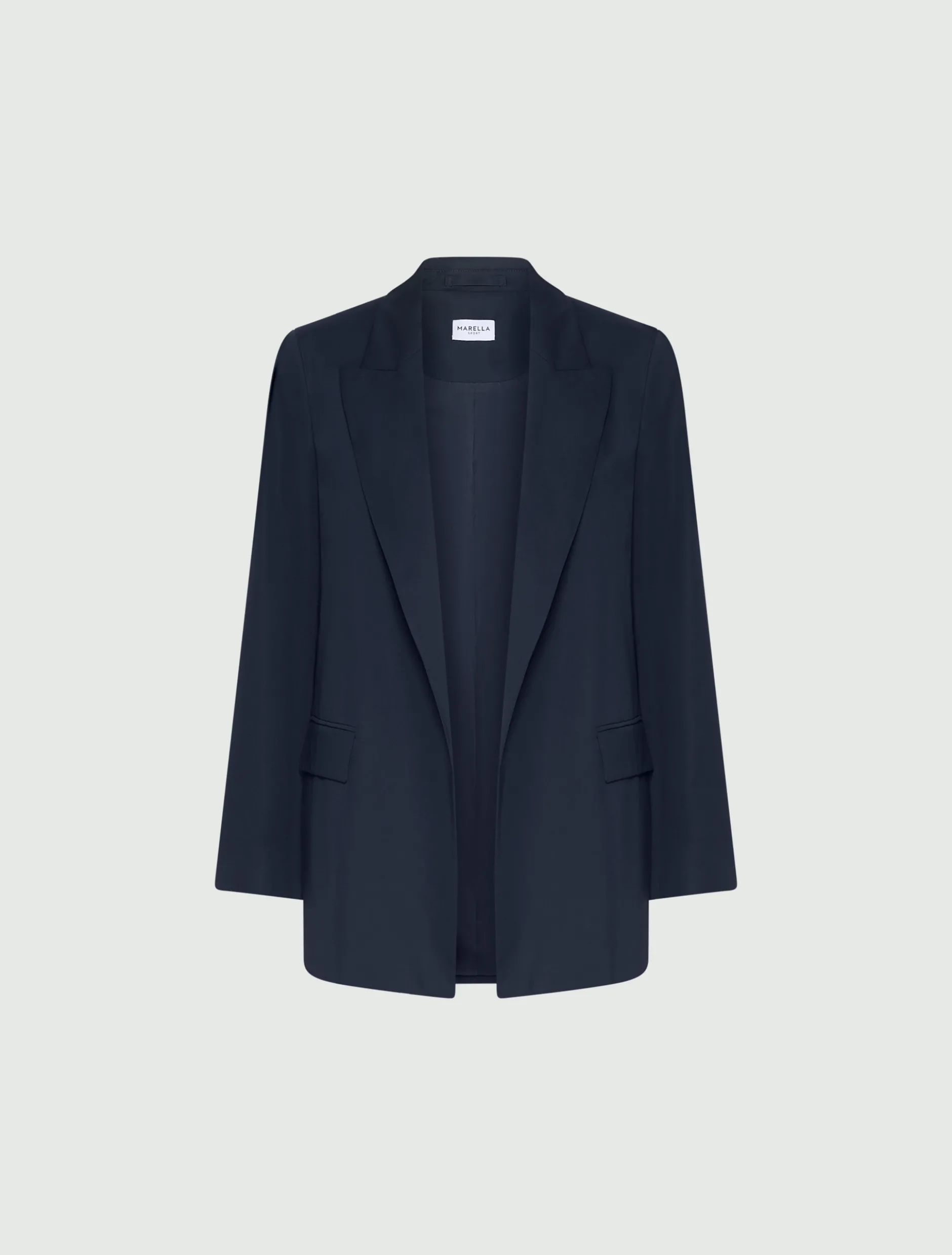 Blazer in gabardina di puro cotone - BLU
