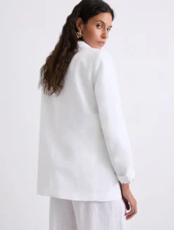 Blazer in puro lino - BIANCO OTTICO