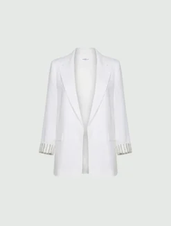 Blazer in puro lino - BIANCO OTTICO