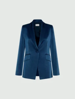 Blazer in satin - BLU