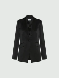 Blazer in satin - NERO