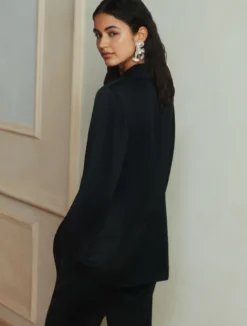 Blazer in satin - NERO