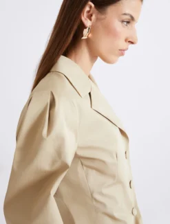 Blazer strutturato in gabardina - SABBIA